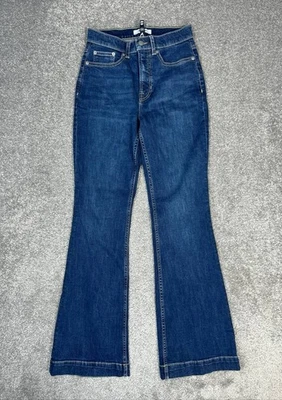 Pantalones de mezclilla Spanx Redefine Lycra acampanados para mujer 6 azules algodón tiro alto 26x31 nuevos Foto 1 de 4