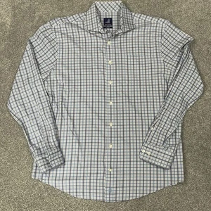 Johnnie O Shirt Mens M Prep-formance Button Up Long Sleeve Stretch JMWL6210 Lake - Picture 1 of 9
