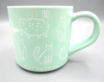 Parker Lane Cat Person, Blue White Inside Cat Breeds Tea Coffee Mug 16 oz (279) - Image 1 of 4