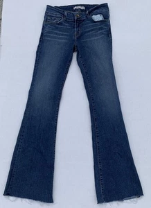 J Brand Love Story Attica Wash 70's Flare Low Rise Jeans Raw Hem 27 x 33 - Bild 1 von 3