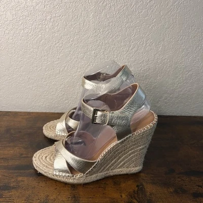 JOIE Lena Strappy Espadrille Wedge Sandal MINT - Image 1 of 4