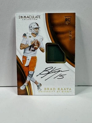 2017 Immaculate Collegiate Brad Kaaya Rookie Patch Auto #98/99 On Card Two-Tone - Image 1 of 2