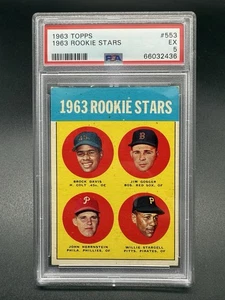 1963 Topps Baseball #553 Willie Stargell PSA 5 RC 1963 Rookie Stars Pirates Salón de la fama - Imagen 1 de 2