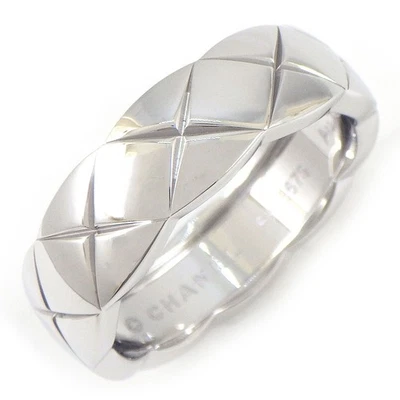 CHANEL Ring Coco Crush Medium Model J10570 Matelasse Quilting Mesh 750WG #60 US9 - Image 1 of 4