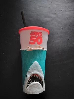 New Jaws 50th Anniversary AMC Theater Exclusive Collectible Grippr Cup + Straw - Image 1 of 2