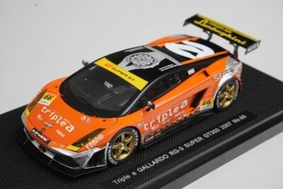 1:43 EBBRO 43963 Lamborghini Triple A Gallardo RG-3 Super GT300 2007 #66 - Image 1 of 4