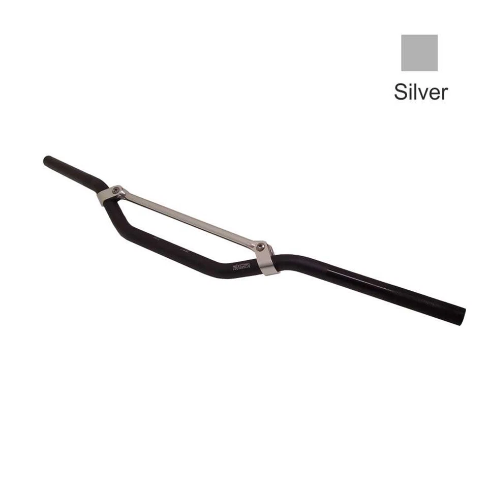 Motocross Silver Oversize Handlebar with Brace Diameter 22 2 70mm BCR Motorcycle