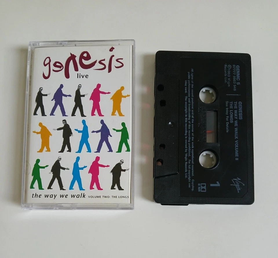GENESIS LIVE THE WAY WE WALK VOLUME 2 TWO THE LONGS CASSETTE TAPE VIRGIN UK 1993 - Image 1 of 1