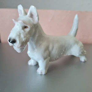Rosenthal Bavaria 10: Terrier / Foxterrier - ca. 11,5 x 8,5 cm, weiß-rosa - Bild 1 von 11