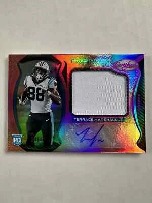 /199 TERRACE MARSHALL JR 2021 PANINI CERTIFIED FRESHMAN FABRIC RPA PINK PANTHERS - Image 1 of 2