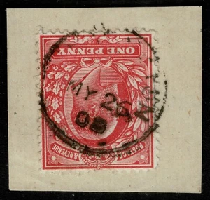 Ascension 1908 1d scharlachrot Edward VII Z22 fein gebraucht am Stück - Bild 1 von 1