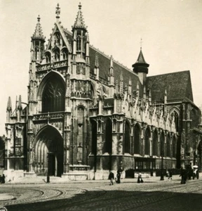 Brussels Church of Our Blessed Lady of the Sablon Old NPG Stereoview Photo 1900 - Foto 1 di 3