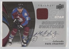 2008-09 Upper Deck Trilogy Scripted 3rd Star Swatches /100 Paul Stastny Auto