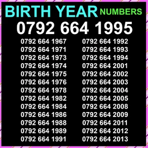 Birth Year Easy SIM Card Mobile Phone Number VIP Gold Platinum Diamond Business