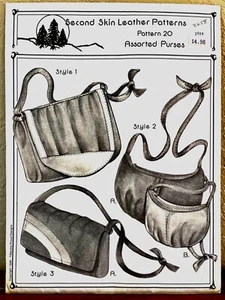 Second Skin Leather Patterns,Pattern 20 Assorted Purses Vintage Leather Projects - Picture 1 of 1