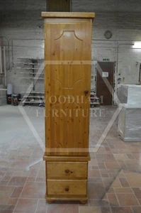 HANDMADE RICHMOND SOLID PINE 1 DOOR 2 DRAWER SHELVING UNIT (NOT FLATPACKED) - Picture 1 of 12