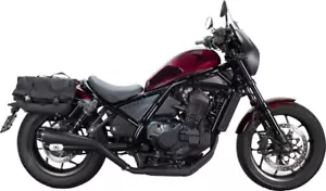 🔥 2021-2024 Honda Rebel 1100 Two Brothers Slip On Exhaust Low Mount BLACK 🔥 - Picture 1 of 1