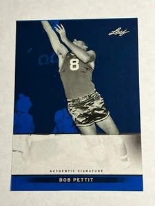 2012 Leaf Metal Blue Holo PROOF MISSING AUTO & #/25 Bob Pettit Hawks - Picture 1 of 2