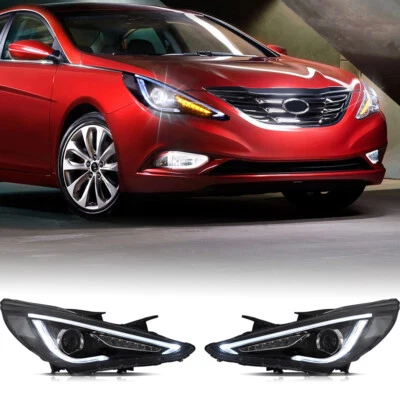 LED Headlights w/ DRL for Hyundai Sonata 2011-2014 GLS Limited SE 2011-2013GL Foto 1 de 4