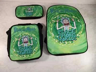 Rick and Morty 3 Piece School Set- Backpack Lunchbox, & Pencil Case. NEW - Image 1 of 4
