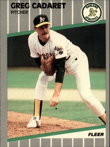 1989 (ATHLETICS) Fleer Glossy #4 Greg Cadaret UER