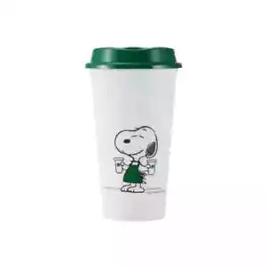 2025 China Starbucks Snoopy Reusable Green Lid Plastic 16 oz Cold Drink Cups - Picture 1 of 6