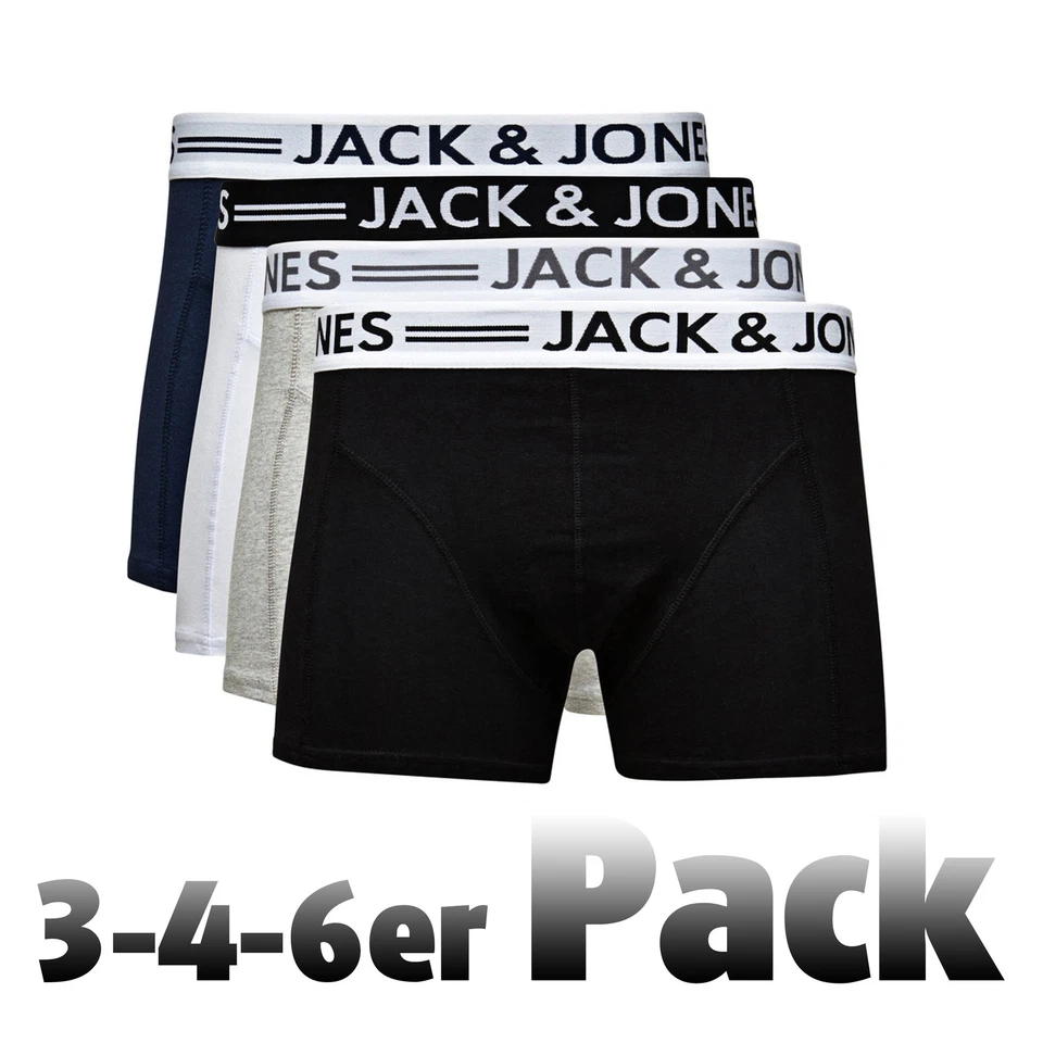 JACK&JONES 6er 4er 3er Paquete Boxer Calzoncillos Bóxer Pantalones Cortos - Imagen 1 de 1