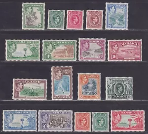 Jamaica Scott 116\\152 MNH 1938-1952 George VI Pictorial Issue Complete SCV $210 - Picture 1 of 2