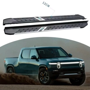 2Pcs Fixed Running Board Nerf Bar Side Step Fits for Rivian R1T 2021-2024 - Imagen 1 de 8