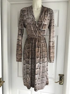 Y. Womens Fit Size 12 Brown Dress LADIES SUMMER SMART WORK WINTER STRETCH - Picture 1 of 8