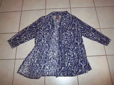 Women's White Stag New w/Tag - 2X Open Front Sweater Jacket Purple Black White - Image 1 of 4