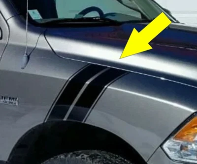 Rayas de vinilo con marca de hachís para Dodge Ram 1500 calcomanía raya x2 gráficos de carreras rally Foto 1 de 4