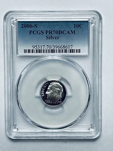 2006-S Roosevelt Silver Dime PCGS PR70DCAM - Picture 1 of 12