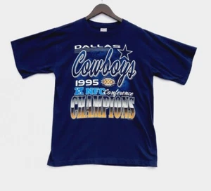 Vintage 1995 Dallas Cowboys NFC Conference Champions Graphic Shirt Size Large - Picture 1 of 6