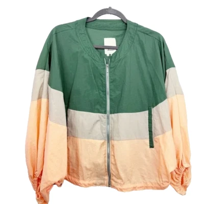 Chaqueta cortavientos Anthropologie Elevenses Colorblock talla XS/S Foto 1 de 4