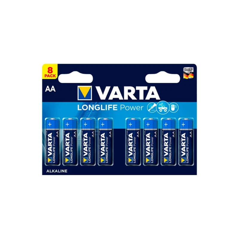 8 Piles LR6 AA VARTA Long Life - Photo 1/1