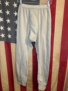 Small Regular Military Thermal Fleece Brown Men Pants Waffle Knit 7277 - Picture 1 of 3