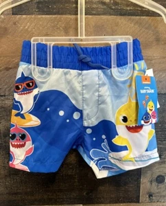 Baby Shark Boys Swim Trunks Multiple Size Swimsuit Brand New W Tags Ready 2 Ship - Picture 1 of 2