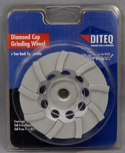 Diteq Diamond Segmented Turbo Cup Grinding Wheel, 4-1/2" Dia., 5/8"-11, SH6192 - Picture 1 of 3
