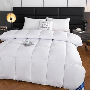 Hotel Style Comforter Queen/king, Lightweight Fluffy & Warm Winter Quilt 220x240 - Picture 1 of 19