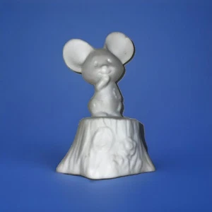 Statuetta vintage 1975 biscotto porcellana con topo piccola galleria - Foto 1 di 3