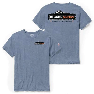 Rugged Nation Triblend Tshirt by League 91 Resort Wear in Blue T-Shirt - Picture 1 of 1