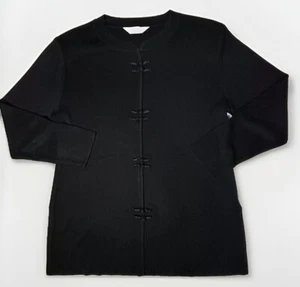 Exclusively Misook Cardigan Large Tunic Santana Knit Toggle Loop Asian Inspired - Picture 1 of 12