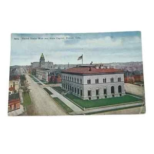 Postcard United States Mint and State Capitol Denver Colorado c1921 B181 - Picture 1 of 2