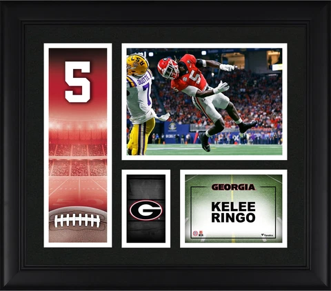 Kelee Ringo Georgia Bulldogs Framed 15" x 17" Player Collage Cover