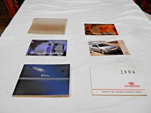 2004 KIA RIO OWNER MANUAL 5/PC. SET & CLEAR PLASTIC DEALER CASE.FREE SHIP  - Picture 1 of 5