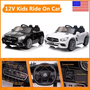 12V Battery Powered Vehicle Electric Kids Ride on Car Mercedes-Benz Licensed US - Picture 1 of 15
