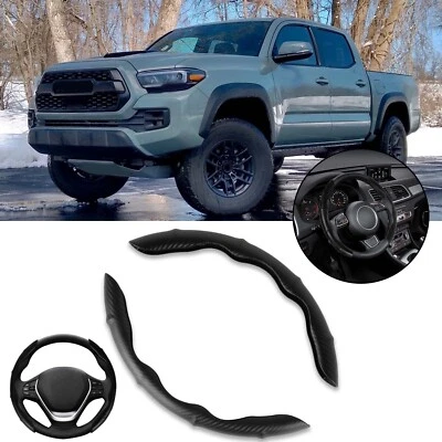 For Toyota Tacoma Tundra Wheel Cover Protector Steering Non-Slip Carbon Fiber - Image 1 of 4