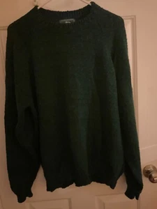 Dicker dunkelgrüner Pullover Gr. L 100% Baumwolle - Bild 1 von 3