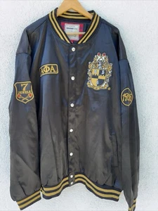 Bigboy Gear Alpha Phi Alpha Divine 9 satin Look Snap Up Jacket 4X NWT MSRP $129 - Picture 1 of 10